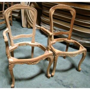 BE-4 Louis XV Dining Arm Chair In Mahogany wood  $265 Each-- -Few  Higher back side chairs  are in  stock 11/2023