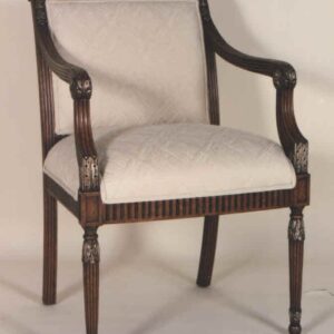 UNF-SP-334 Regency Carved Arm Chair unfinished - No upholstery Italian Import one showroom sample available $145- Similar unfinished and finished chairs in stock in our regular line at net wholesale prices Side $210 and Arm chair $235