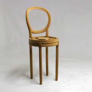 UNF-SP-34 1 sample reeded Bar Stool in Beech wood $45 ( without Ring and Swivel )