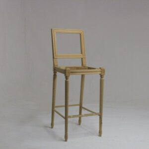 UNF-SP-24-Square Back Louis XVI- Italian Beech wood Only 1 in stock $ 90 - Also see regular import SE-542 Bar stool similar style made by different manufacturer under Bar Stool- Traditional $255 each unfinished assembled