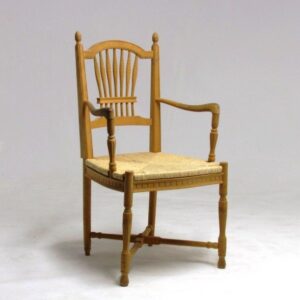 UNF-SP-134 Wheat Back Arm Chair with rush seat - Made in Italy in Beech wood- 4 Arm Chairs in stock close out $ 145 Each --Side Chairs available at regular whole sale at $175 each