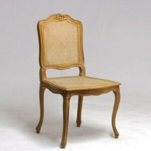 UNF-SP-123 Louis XV Beech wood Side Chair with cane seat and back -Made in Spain- $125