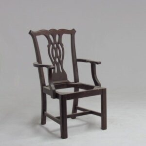 UNF-SP-119 Chippendale Arm Chair -1 in stock in Dark Walnut Finish As Is -$ 50