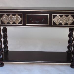 UNF-SP-607 Console Hand Carved with Silver Leaf - S O L D