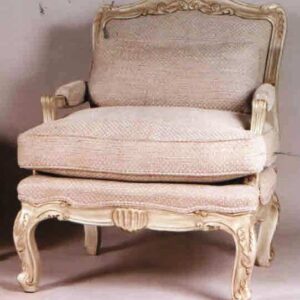 UNF-SP-718 Louis XV Bergere 1 in stock -Hand Carved in Alder wood Unfinished Special price $325