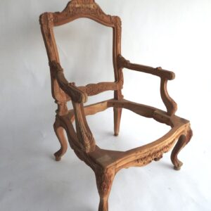 UNF-SP-715 Hand Carved Louis XV Bergere 27 Wide ( arm to arm) 28 Wide( leg to leg) 27.5 D 42 H Also Carved on the Back-4 in stock-special++ $299 each ++ ASK FOR CLOSE UP PICTURES OF THIS HIGH END FRAME