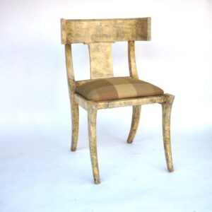 UNF-SP-333 1 Showroom Sample Klismos Side Chair finished in snake skin $200