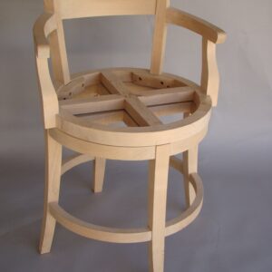 UNF-108-Oversized-Bar-stool- 24 W (Arm to-Arm) 24 D  19 SD  23 Wood Height  26  SH (Upholstered)  37" H  Made  to  order--  Also  Made  as  a Bar  stool  with 30" SH