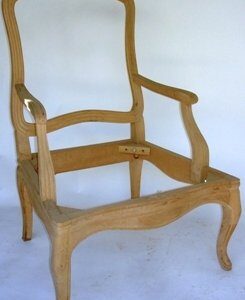 UNF-SP-702 -Lounge Chair in Alder wood $145 & 1 in stock in light crackle with beige glaze $145 -