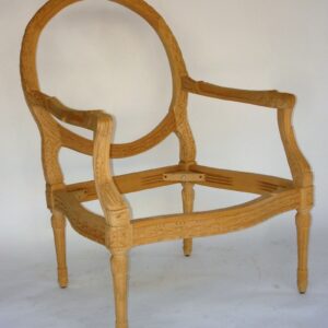 UNF-SP-704- Carved Round Back-Louis XVI Arm Chair S O L D
