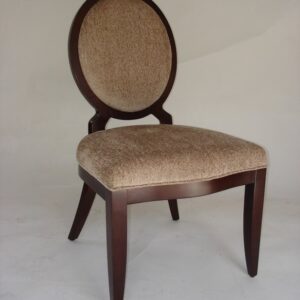 UNF-SP-350 X Back Side Chair in Mahogany Finish and Upholstered as shown -1 Showroom Sample AS IS $75